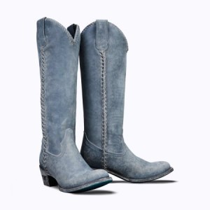 Lane PJ Midnight Blue Women's Boots Distressed Midnight Blue | 74108-JWCI