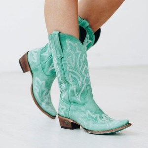 Lane Saratoga Women's Boots Taos Turquoise | 28469-NTZG