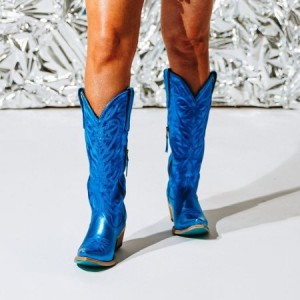 Lane Smokeshow Women's Boots Cobalt Metallic | 51926-IEXB