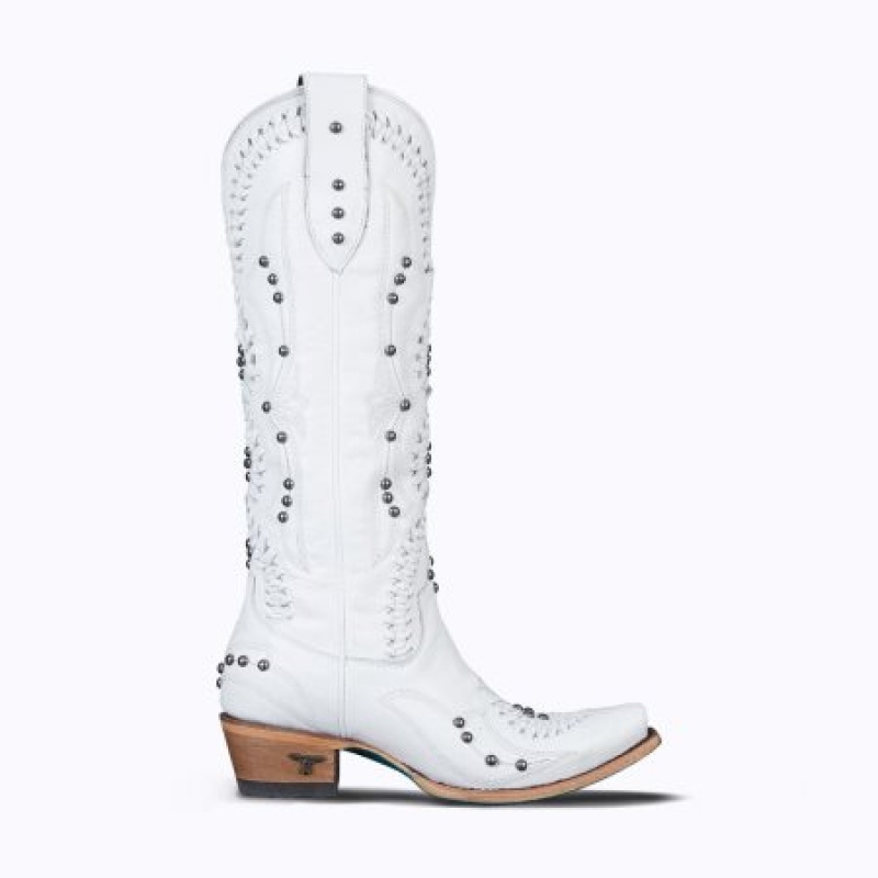 Lane Cossette Women's Boots Matte White | 43021-GDSB