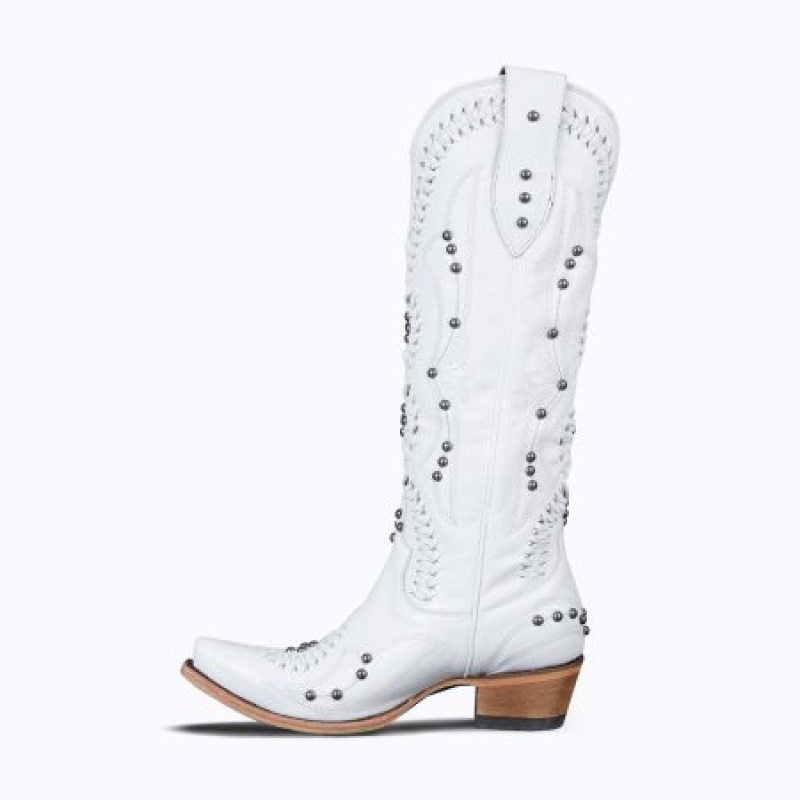 Lane Cossette Women's Boots Matte White | 43021-GDSB