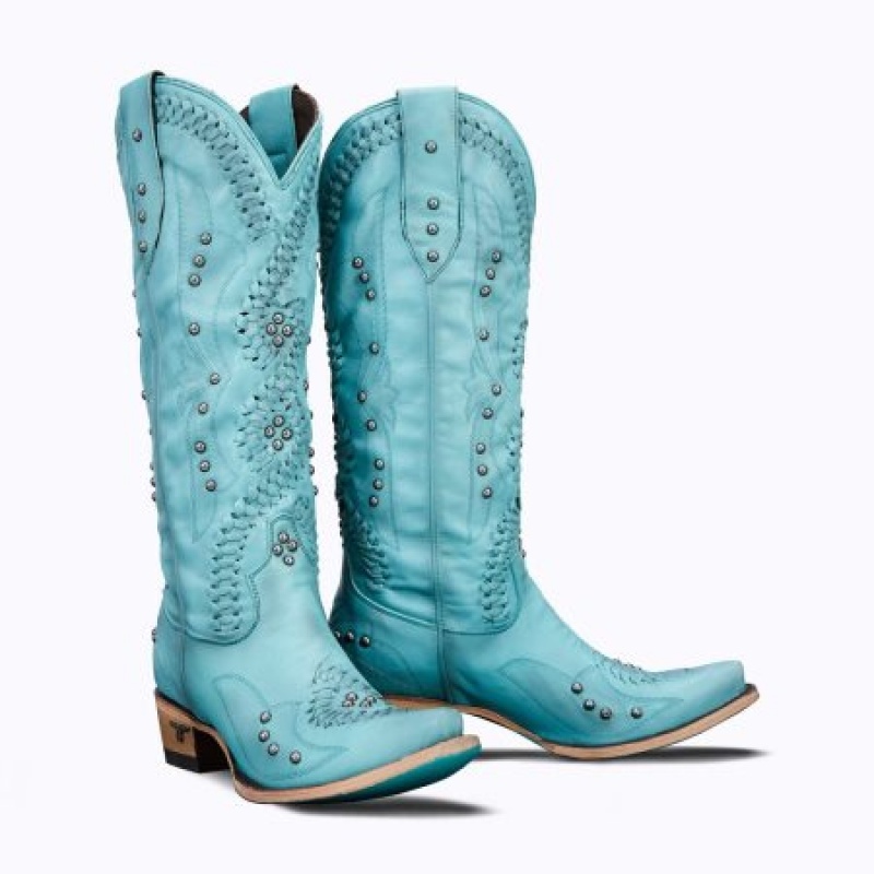 Lane Cossette Women's Boots Turquoise Blaze | 92536-QDHG