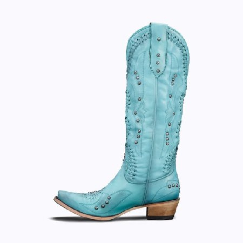 Lane Cossette Women's Boots Turquoise Blaze | 92536-QDHG