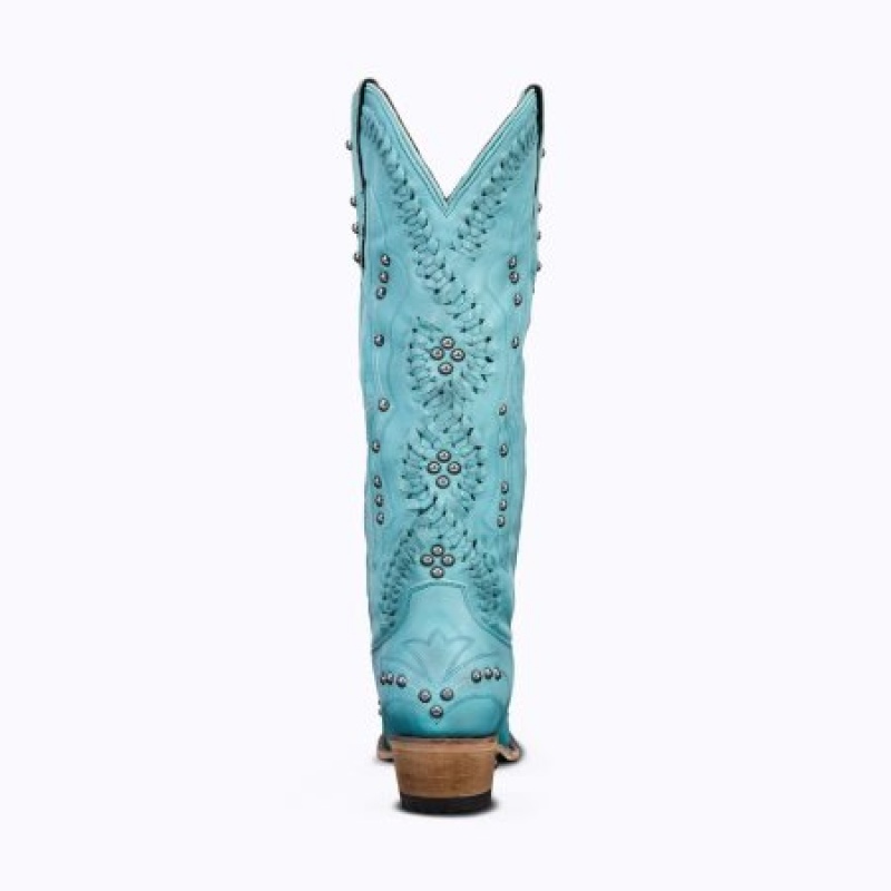 Lane Cossette Women's Boots Turquoise Blaze | 92536-QDHG