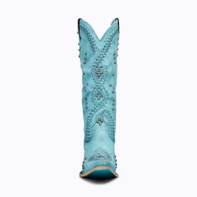 Lane Cossette Women's Boots Turquoise Blaze | 92536-QDHG