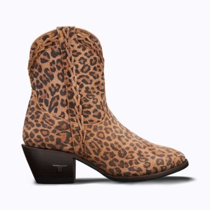 Lane Emma Bootie Women's Booties Leopard | 47326-DHLO