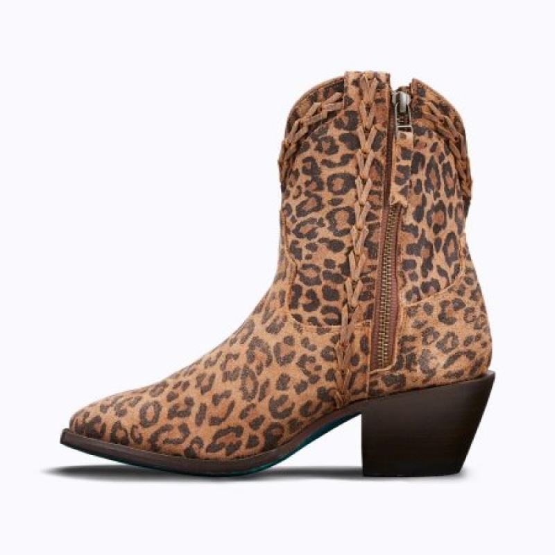 Lane Emma Bootie Women's Booties Leopard | 47326-DHLO