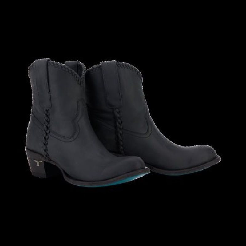 Lane PJ Shortie Women's Booties Matte Black | 93504-MPEX