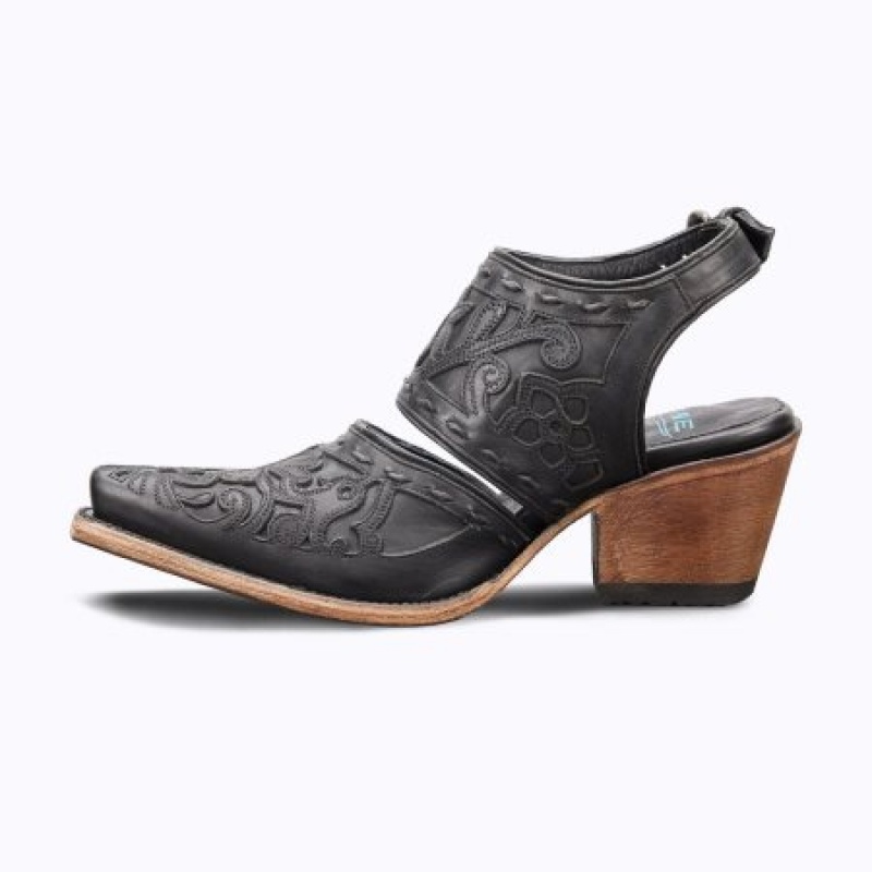 Lane Robin Mule Women's Sandals Jet Black | 42681-VGPU