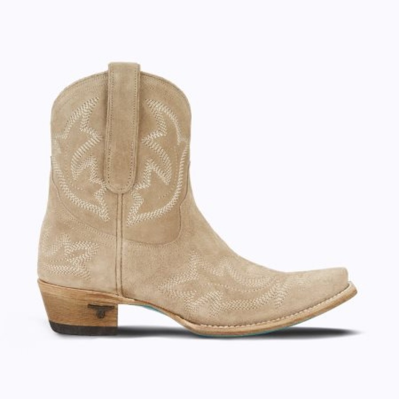 Lane Saratoga Bootie x West Desperado Women's Booties Latte Roughout | 72149-HZWT