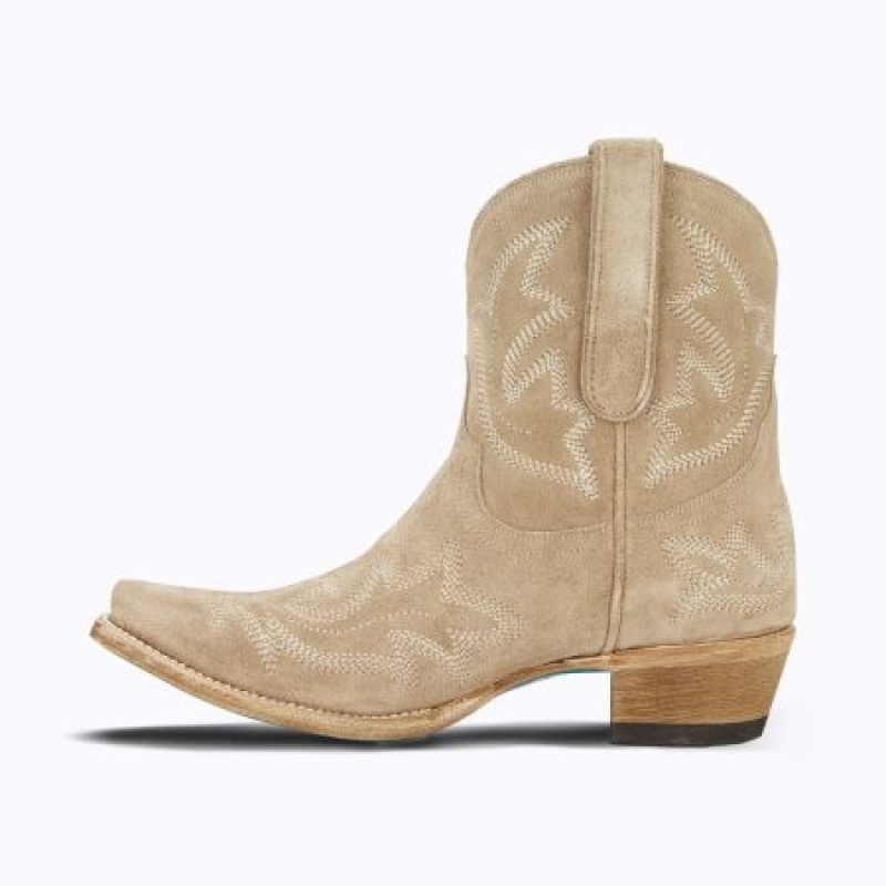 Lane Saratoga Bootie x West Desperado Women's Booties Latte Roughout | 72149-HZWT