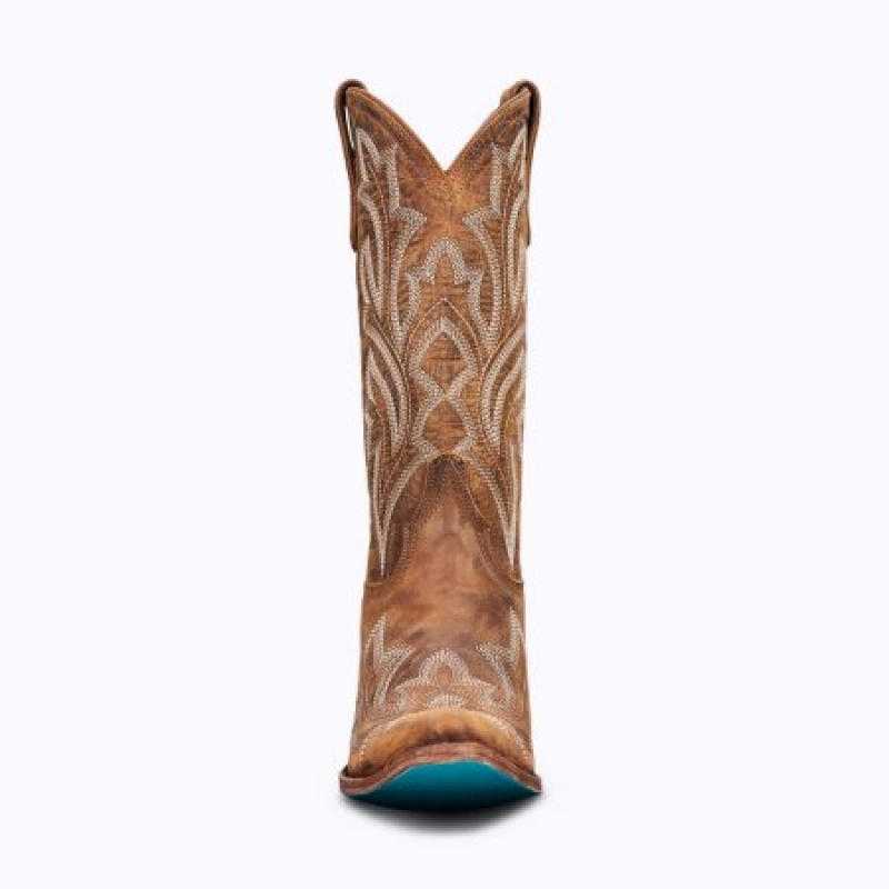 Lane Saratoga Women's Boots Burnt Caramel | 60912-SIUR