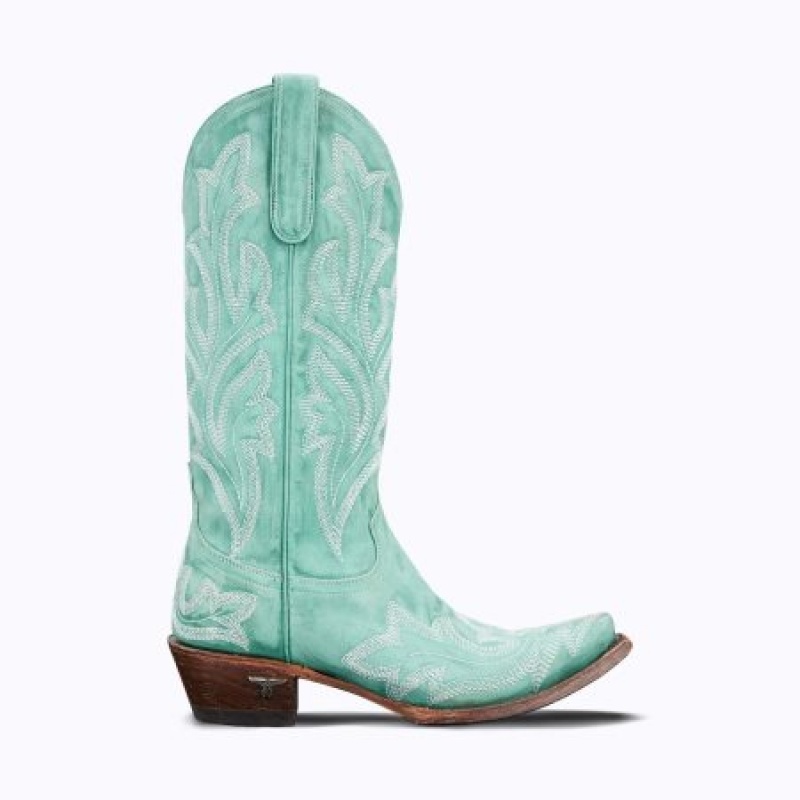 Lane Saratoga Women's Boots Taos Turquoise | 28469-NTZG