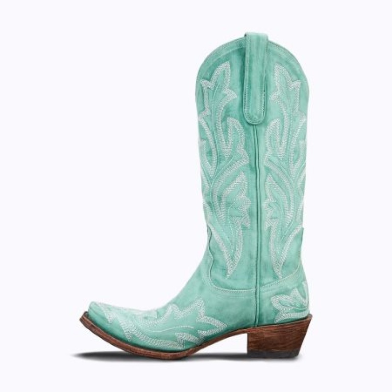 Lane Saratoga Women's Boots Taos Turquoise | 28469-NTZG