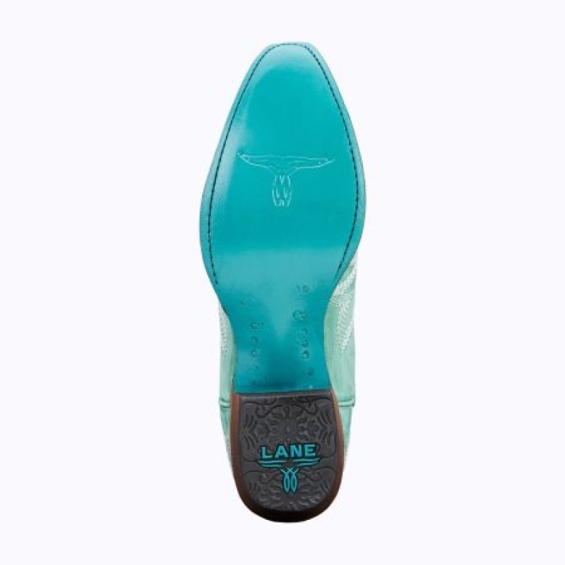 Lane Saratoga Women's Boots Taos Turquoise | 28469-NTZG