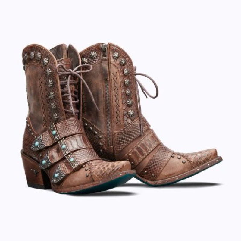 Lane Showdown Women's Booties Brownbelly | 06149-CZFU