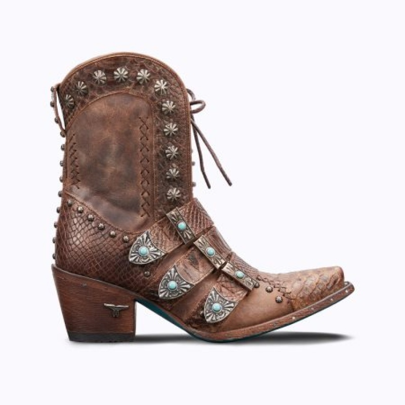 Lane Showdown Women's Booties Brownbelly | 06149-CZFU