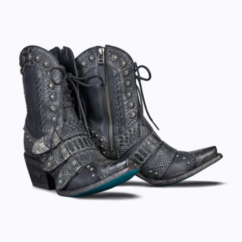 Lane Showdown Women's Booties Jet Black | 50872-FTLA