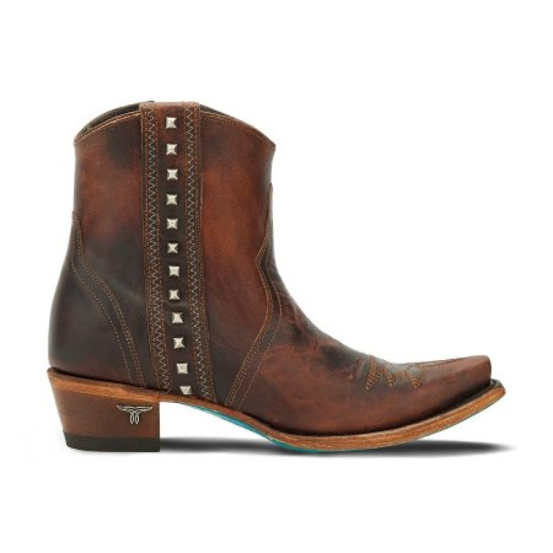 Lane Sierra Noche Women's Booties Cognac | 20489-UDAJ