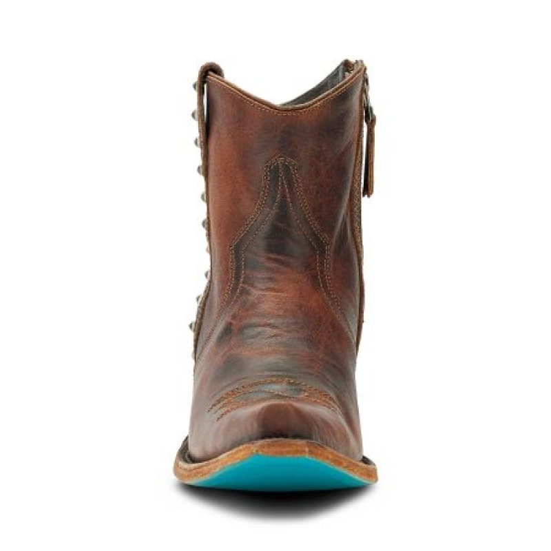 Lane Sierra Noche Women's Booties Cognac | 20489-UDAJ