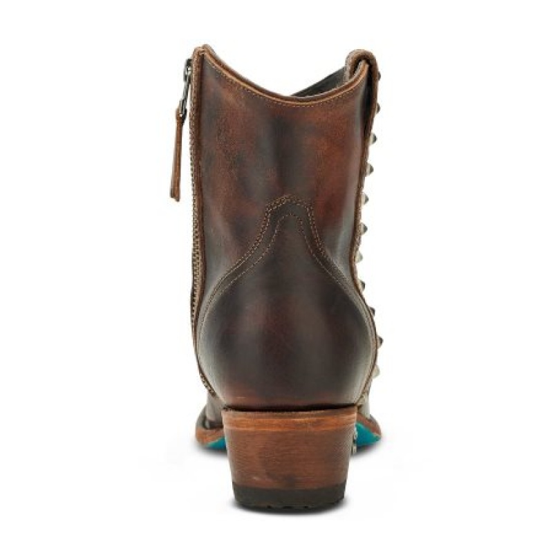 Lane Sierra Noche Women's Booties Cognac | 20489-UDAJ