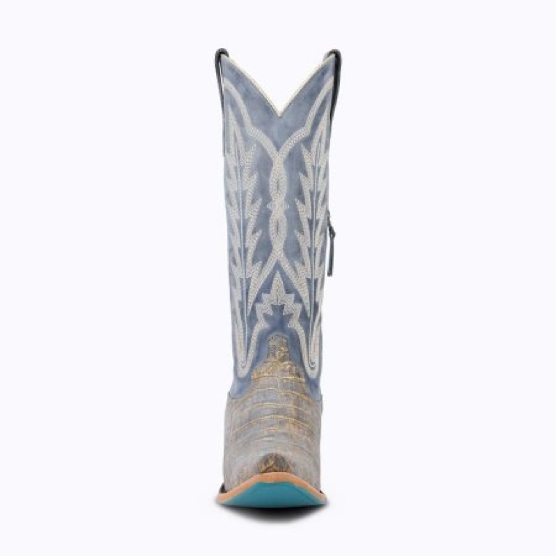 Lane Skylight Women's Boots Gilded Denim | 38725-BZHN