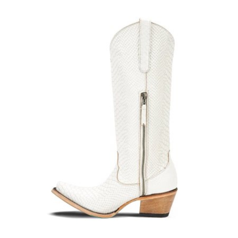 Lane Smokeshow Women's Boots Rattle White | 68753-TBFN