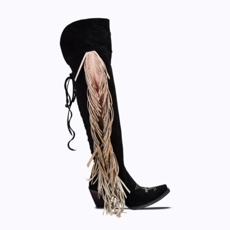 Lane The Spirit Animal in Suede Women's Boots Jet Black Suede | 53089-WLPK